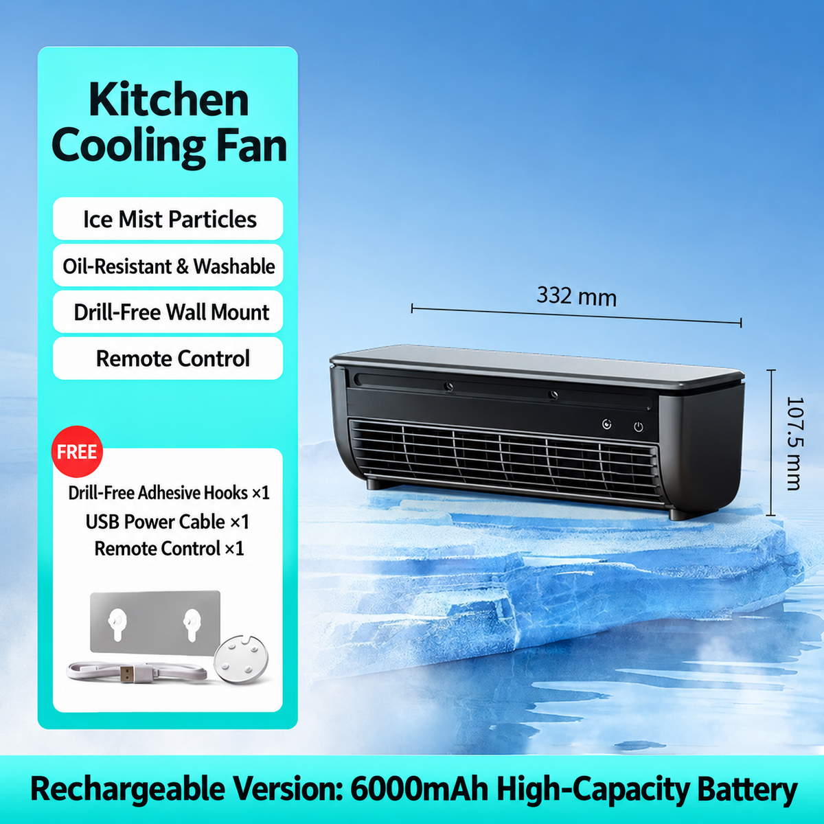 Kitchen Ice Mist Fan