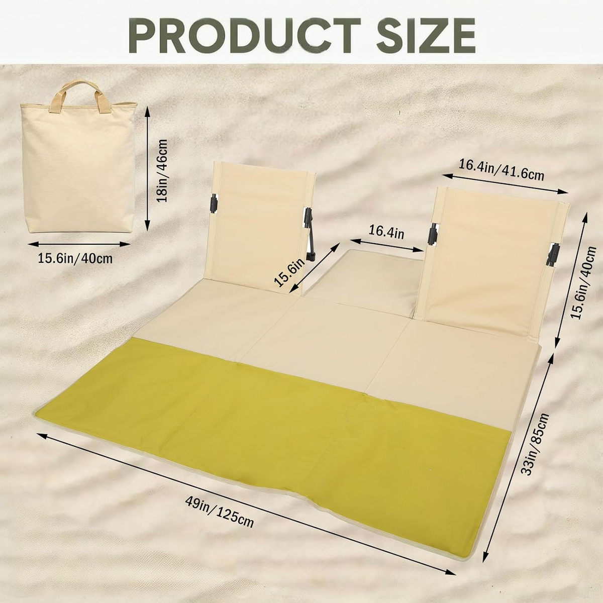2-in-1 Beach Mat Chair