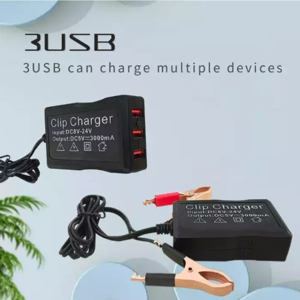 3-in-1 USB Clip Charger