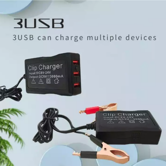 3-in-1 USB Clip Charger