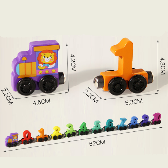 Wooden Number Train