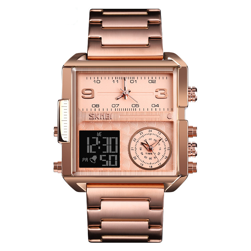 TriTime Steel Watch