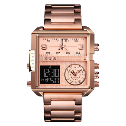 TriTime Steel Watch