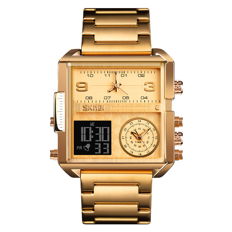TriTime Steel Watch