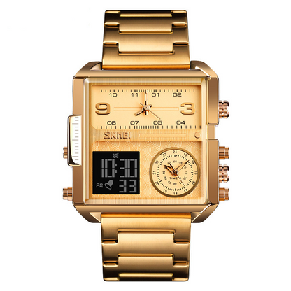 TriTime Steel Watch