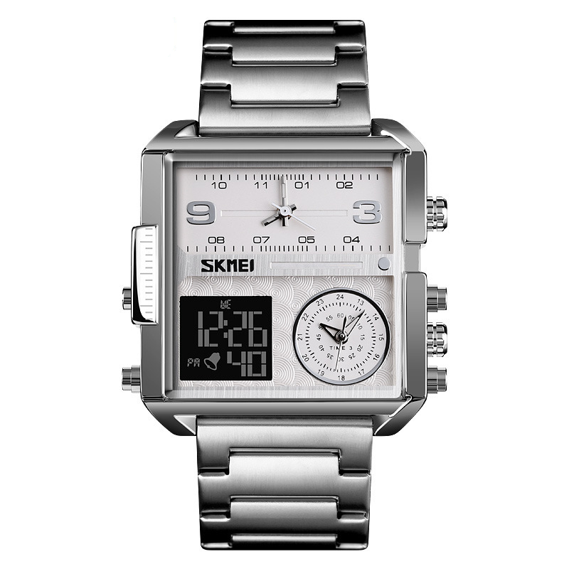 TriTime Steel Watch