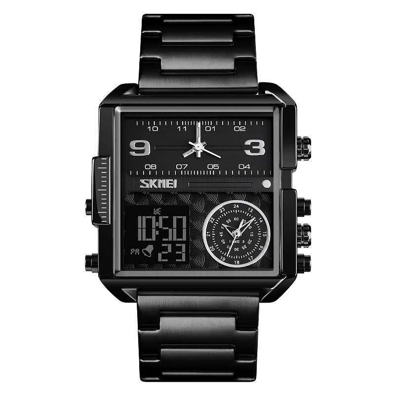 TriTime Steel Watch