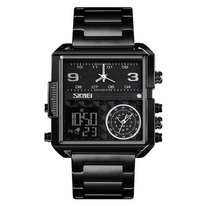 TriTime Steel Watch