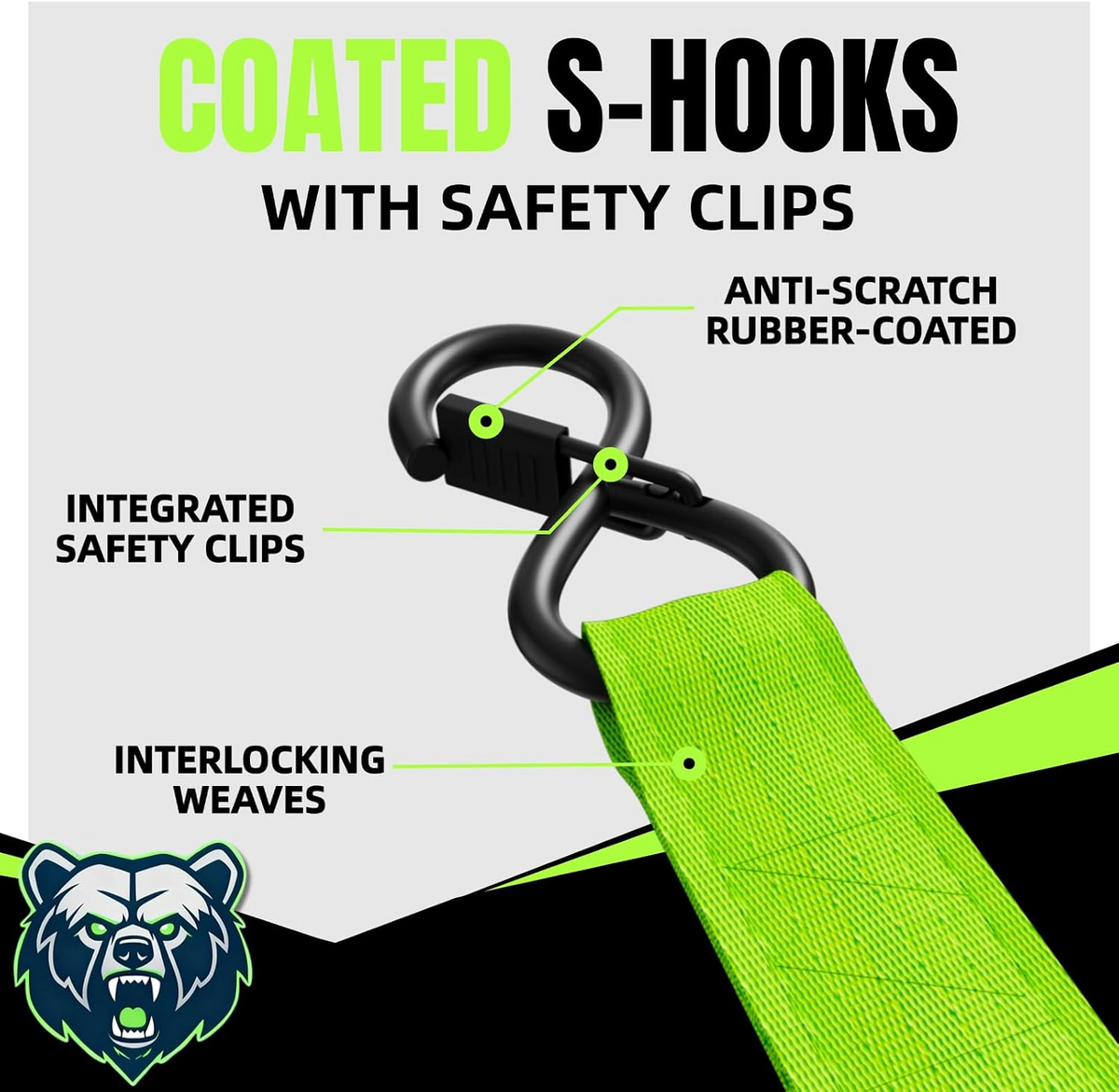 Auto-Retract Tie Down Straps