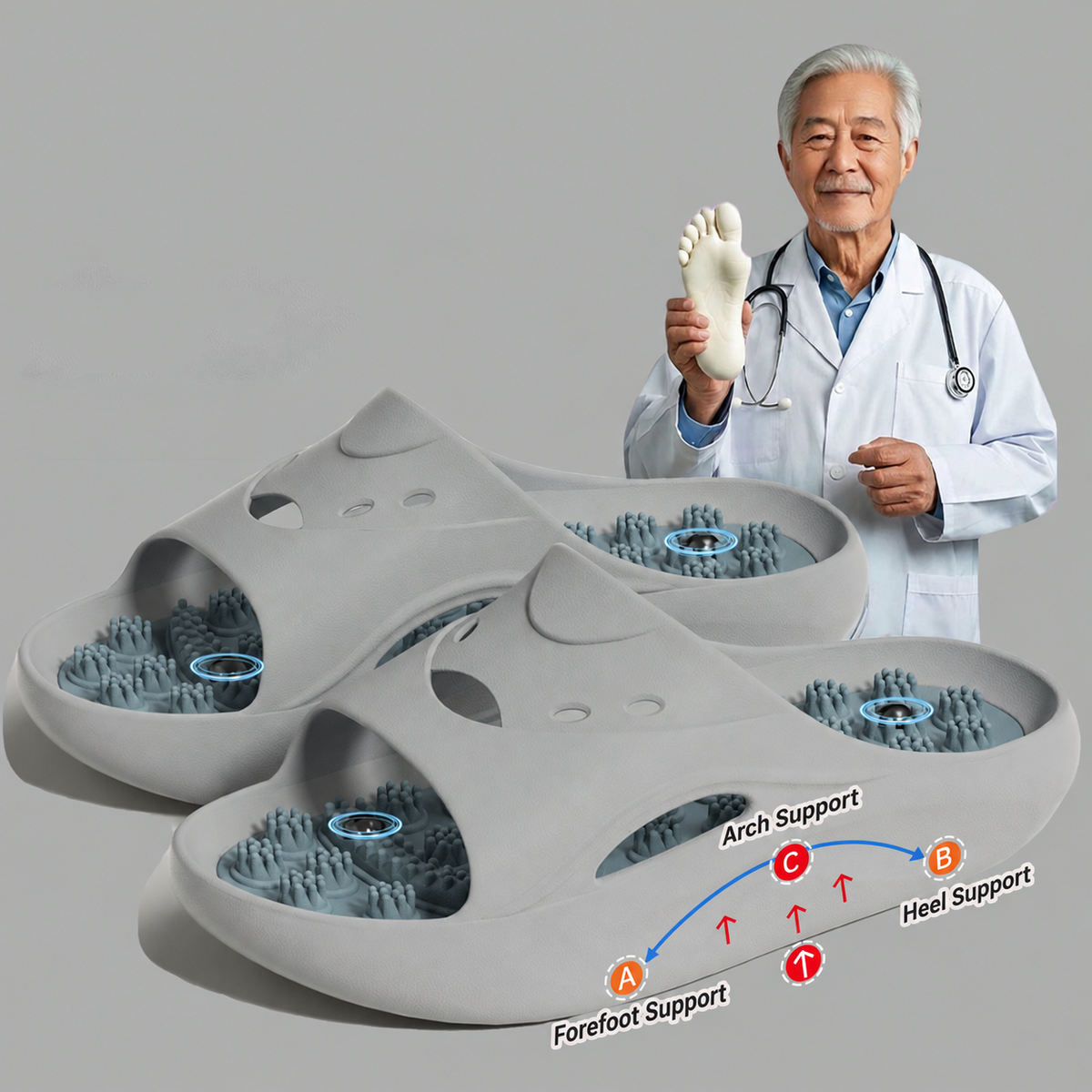 FootEase Massage Slides