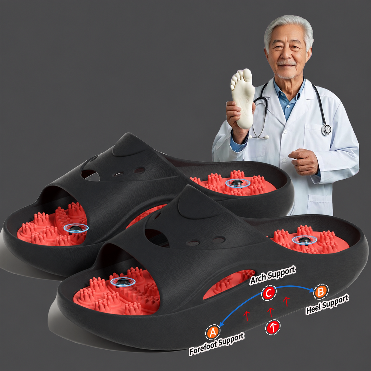 FootEase Massage Slides