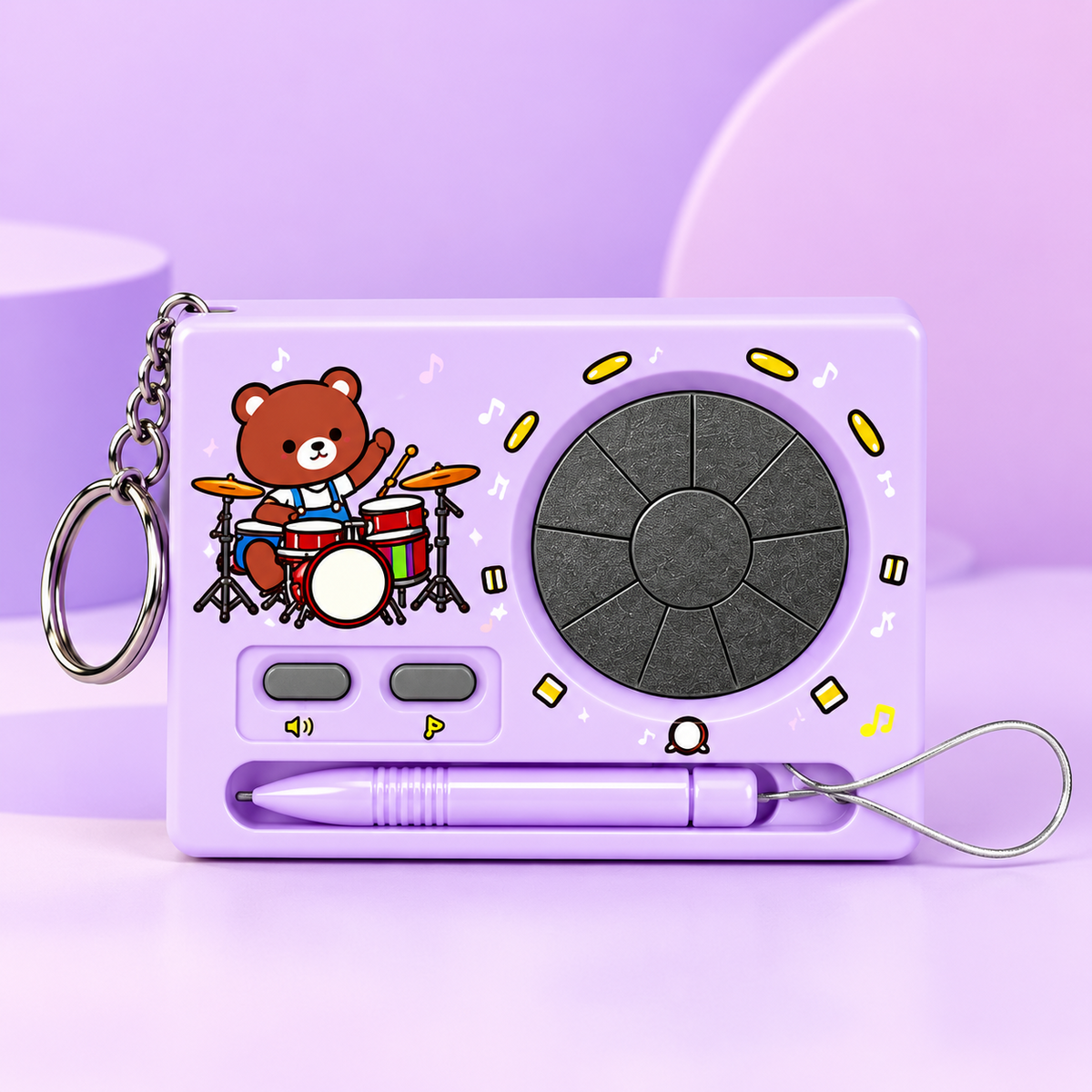 Mini Electronic Drum Keychain