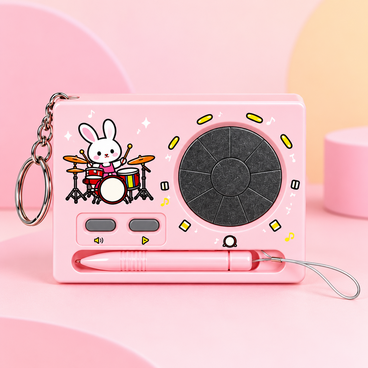 Mini Electronic Drum Keychain