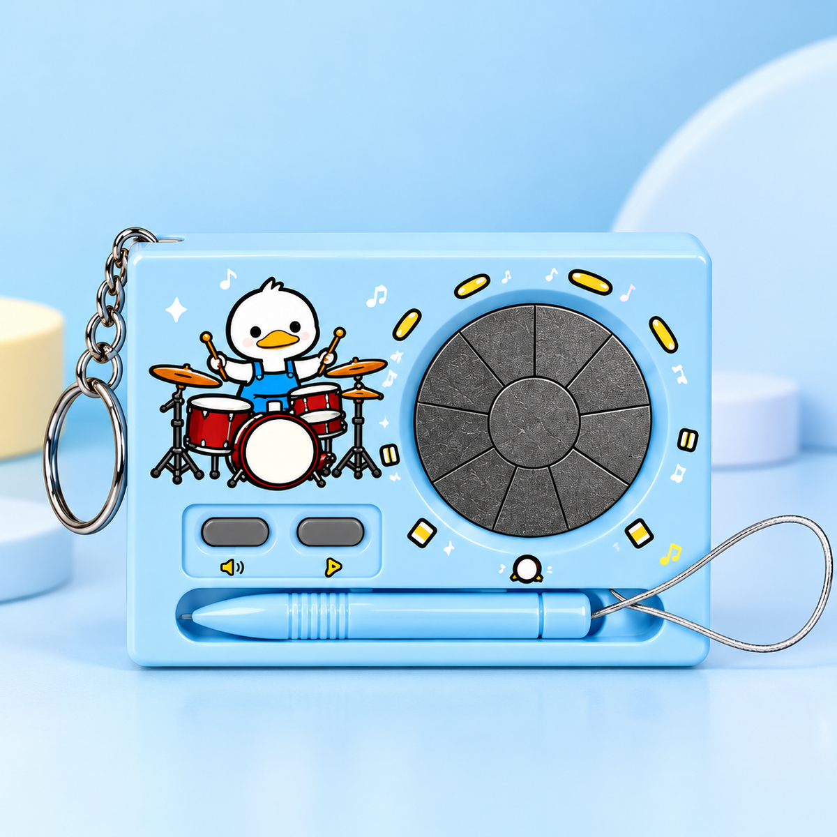 Mini Electronic Drum Keychain