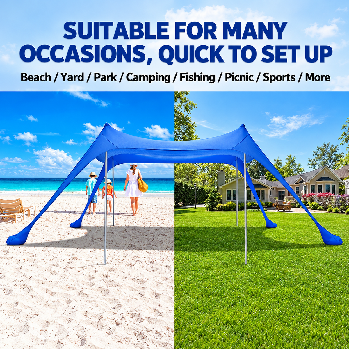 ShadeFlex™ – Portable Beach Canopy