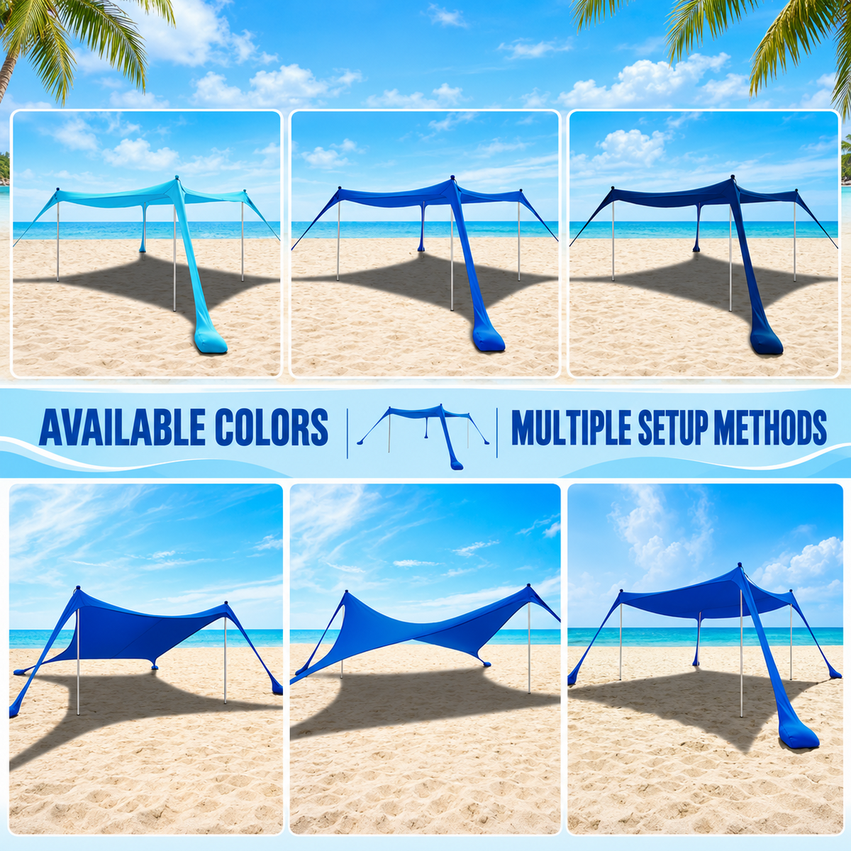 ShadeFlex™ – Portable Beach Canopy