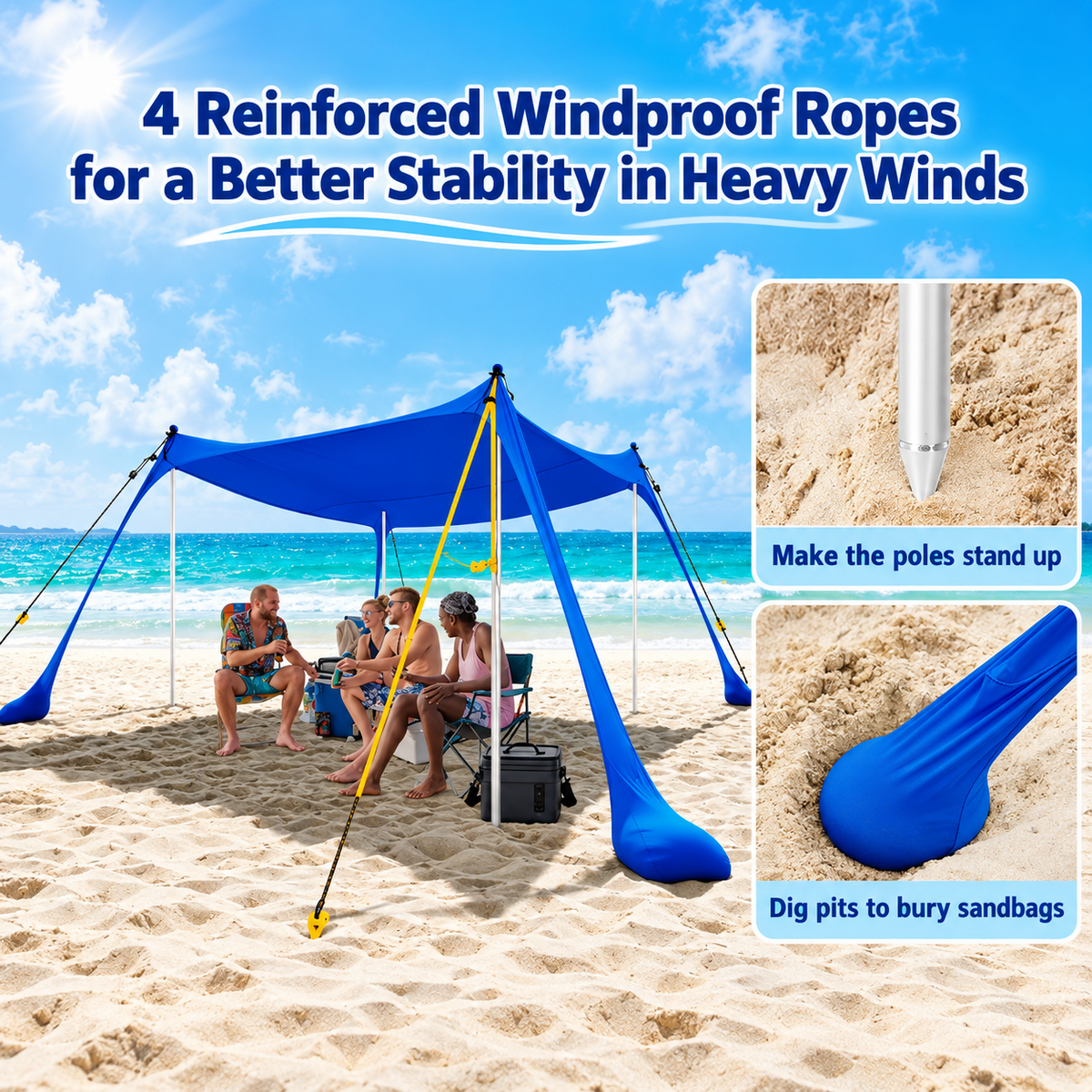 ShadeFlex™ – Portable Beach Canopy