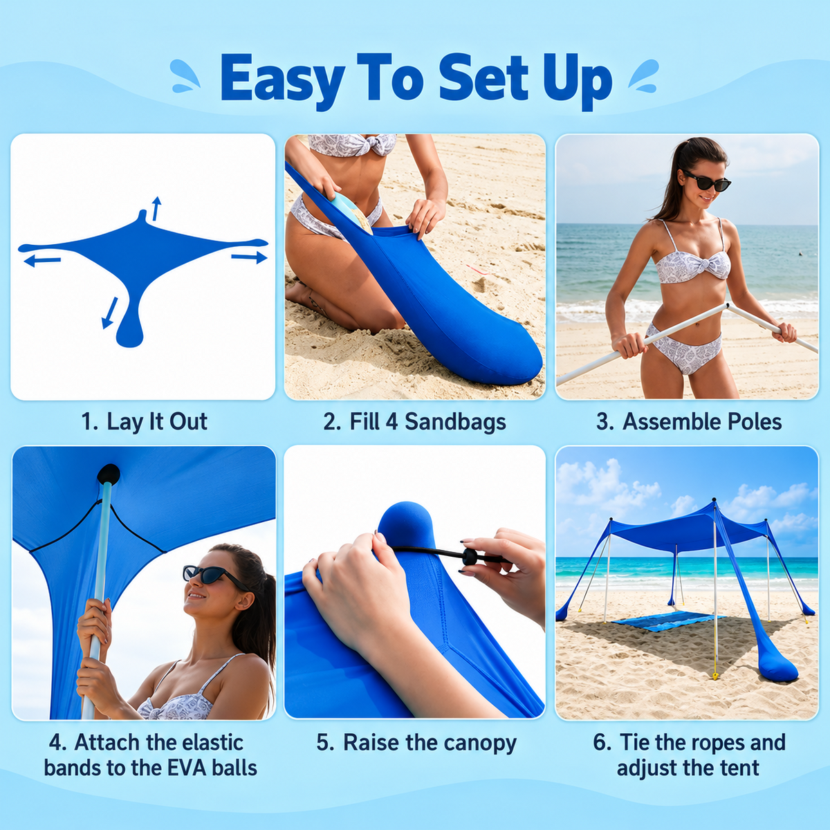 ShadeFlex™ – Portable Beach Canopy