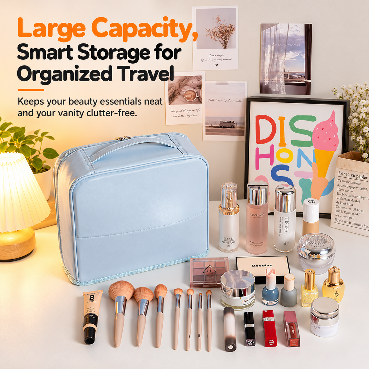Large Capacity Travel Makeup Bag