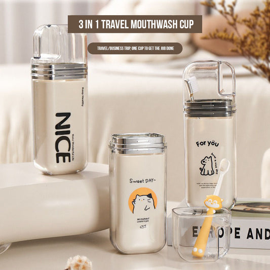 3-in-1 Travel Toothbrush Cup