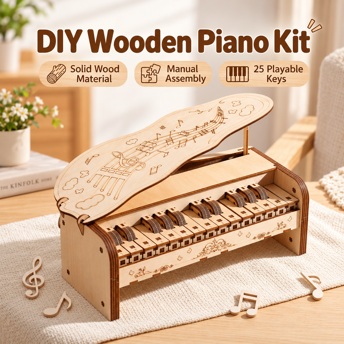 DIY Wooden Piano Kit