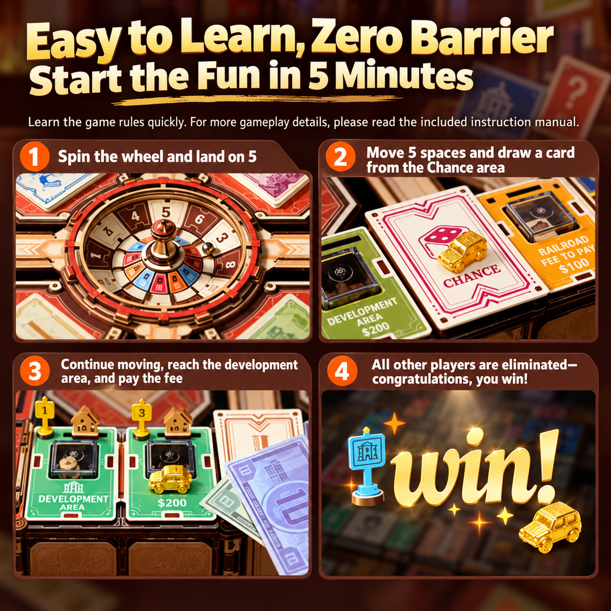 3D Wooden Strategy Board Game
