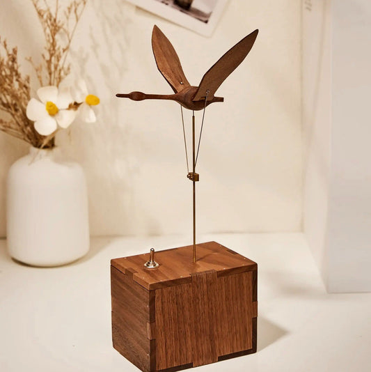 Wooden Flying Bird Sculpture