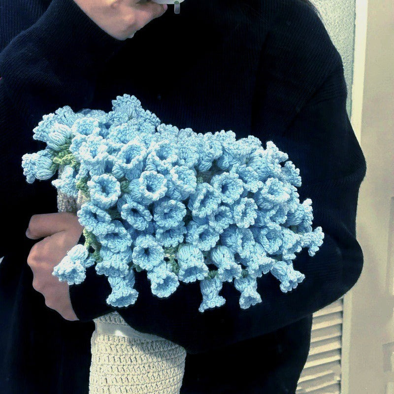 Hand Knitted Rose Blanket