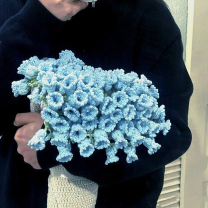 Hand Knitted Rose Blanket
