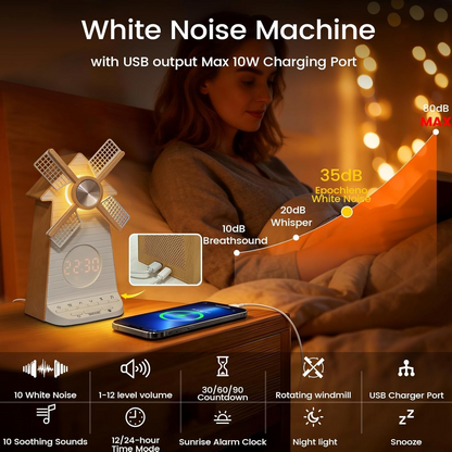 Windmill Sleep Clock 3-in-1