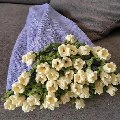 Hand Knitted Rose Blanket