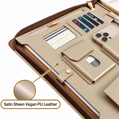 Zippered Leather Portfolio