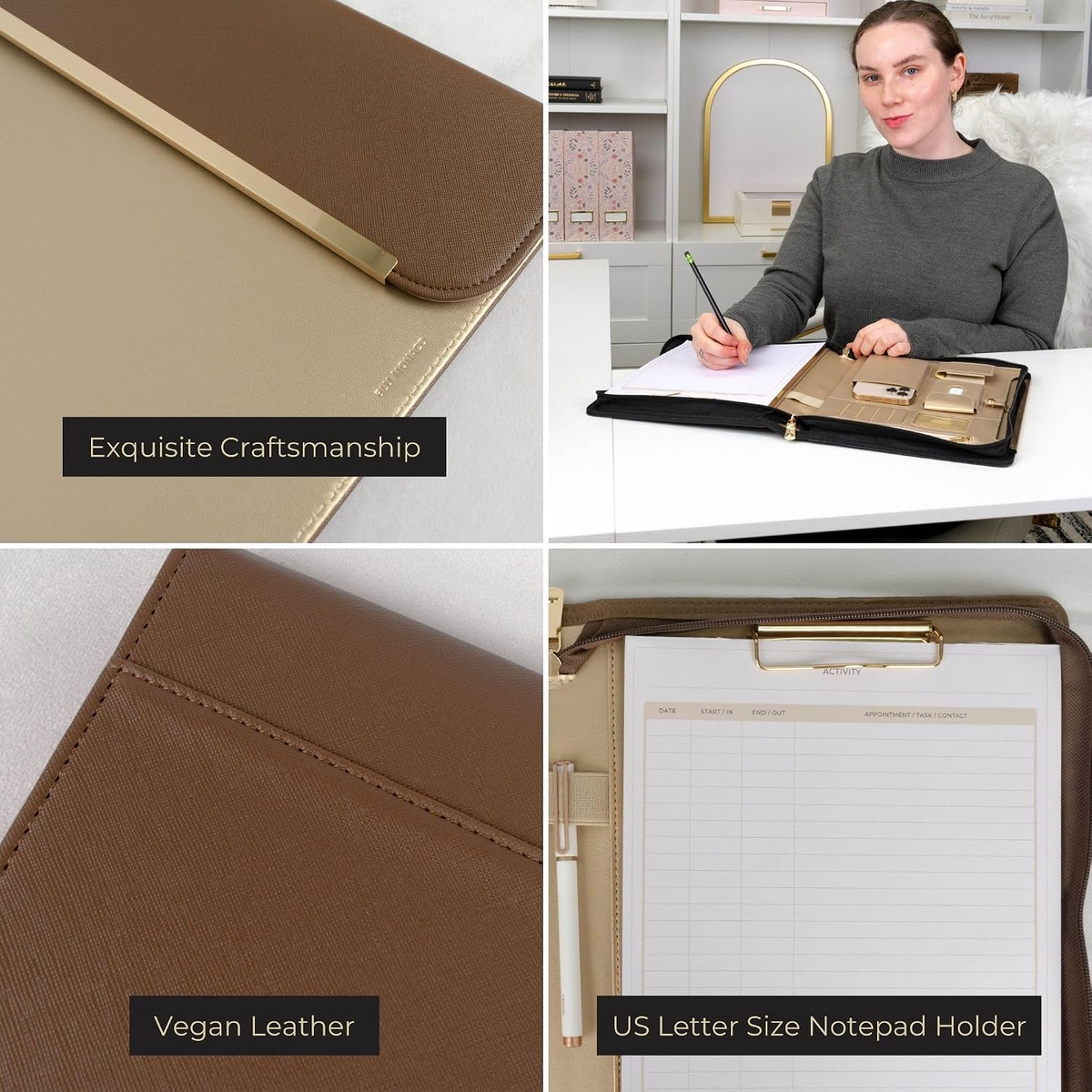 Zippered Leather Portfolio