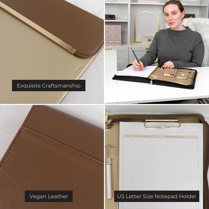 Zippered Leather Portfolio