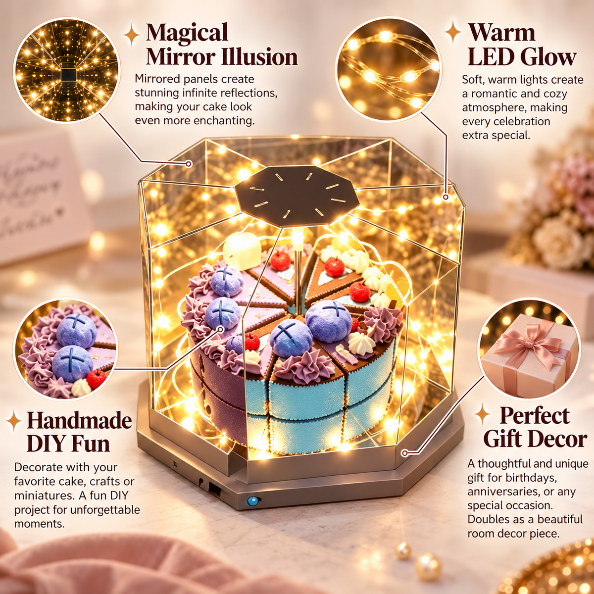 Cake-shaped night light