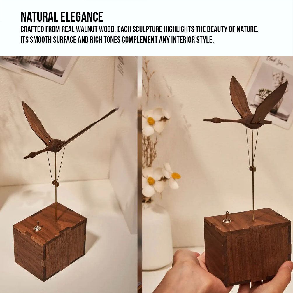 Wooden Flying Bird Sculpture