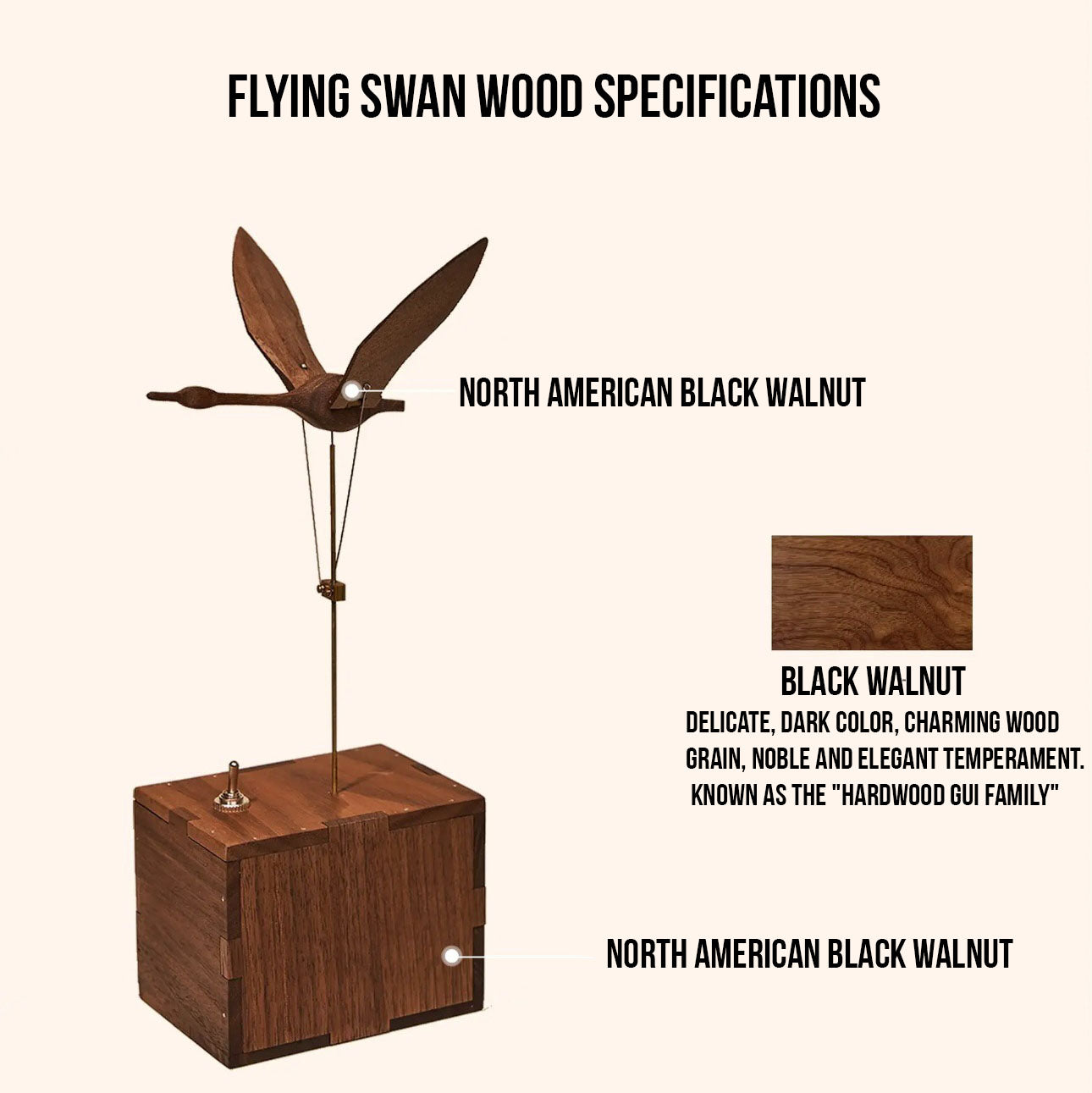 Wooden Flying Bird Sculpture