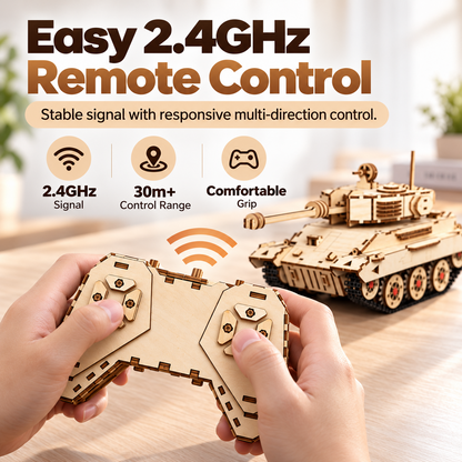 Wooden RC Tank Building Kit
